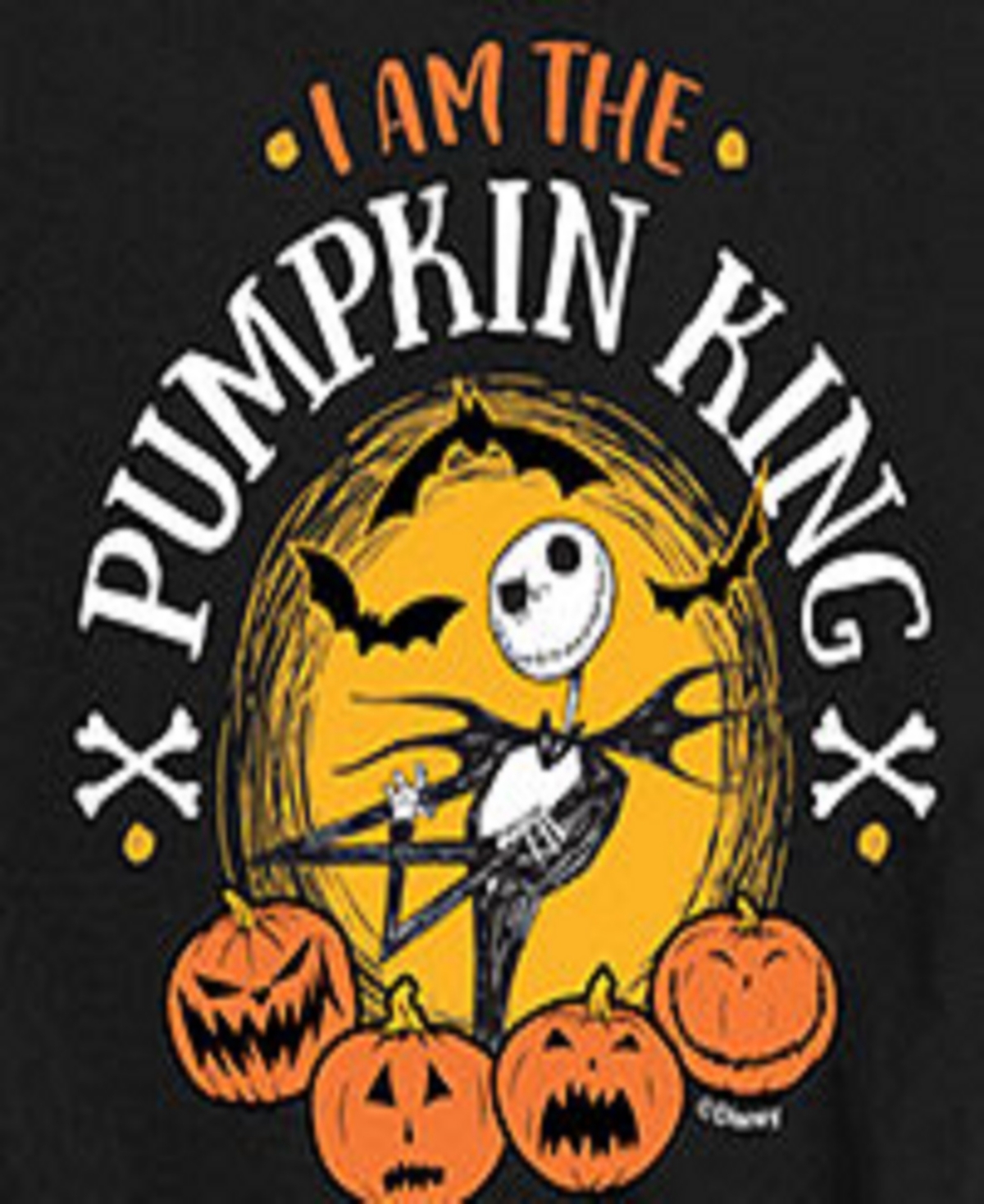 Hybrid Big Boys Nightmare Before Christmas Pumpkin King Graphic Tee In Black