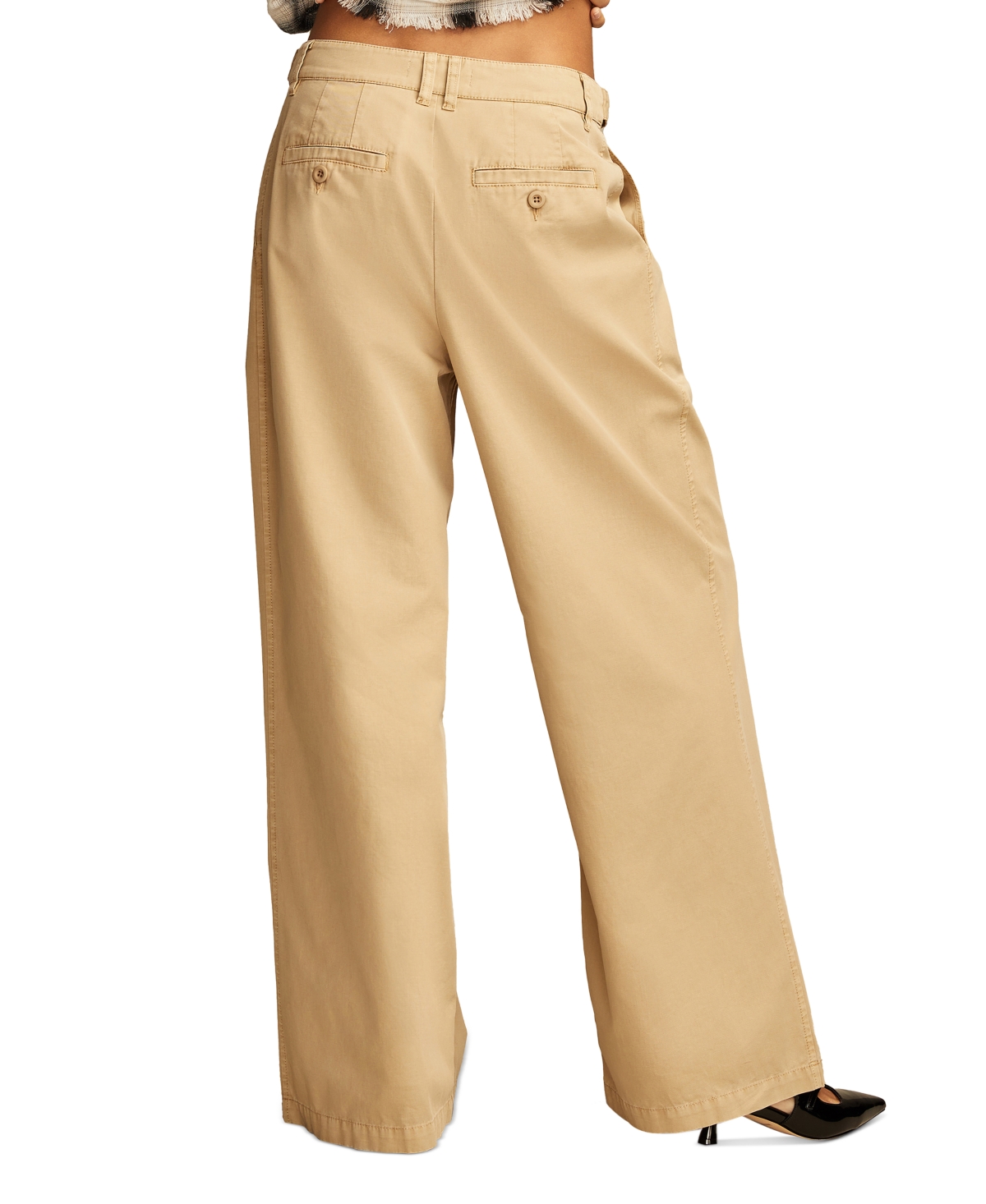 LUCKY BRAND WOMEN'S WIDE-LEG PLEATED-WAIST PANTS 