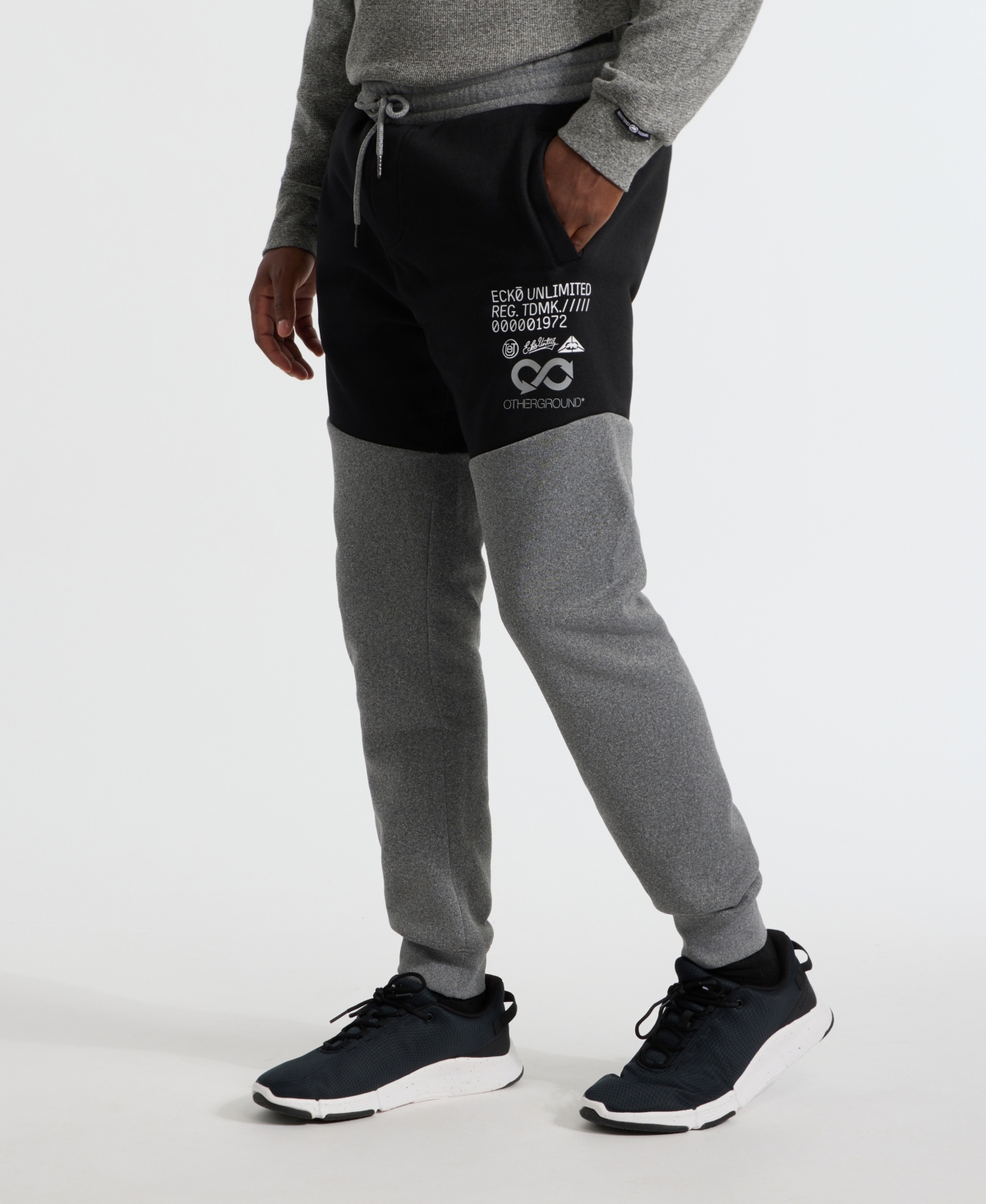 Ecko Unltd Men's Prosperous Jogger In Grey Marled,black