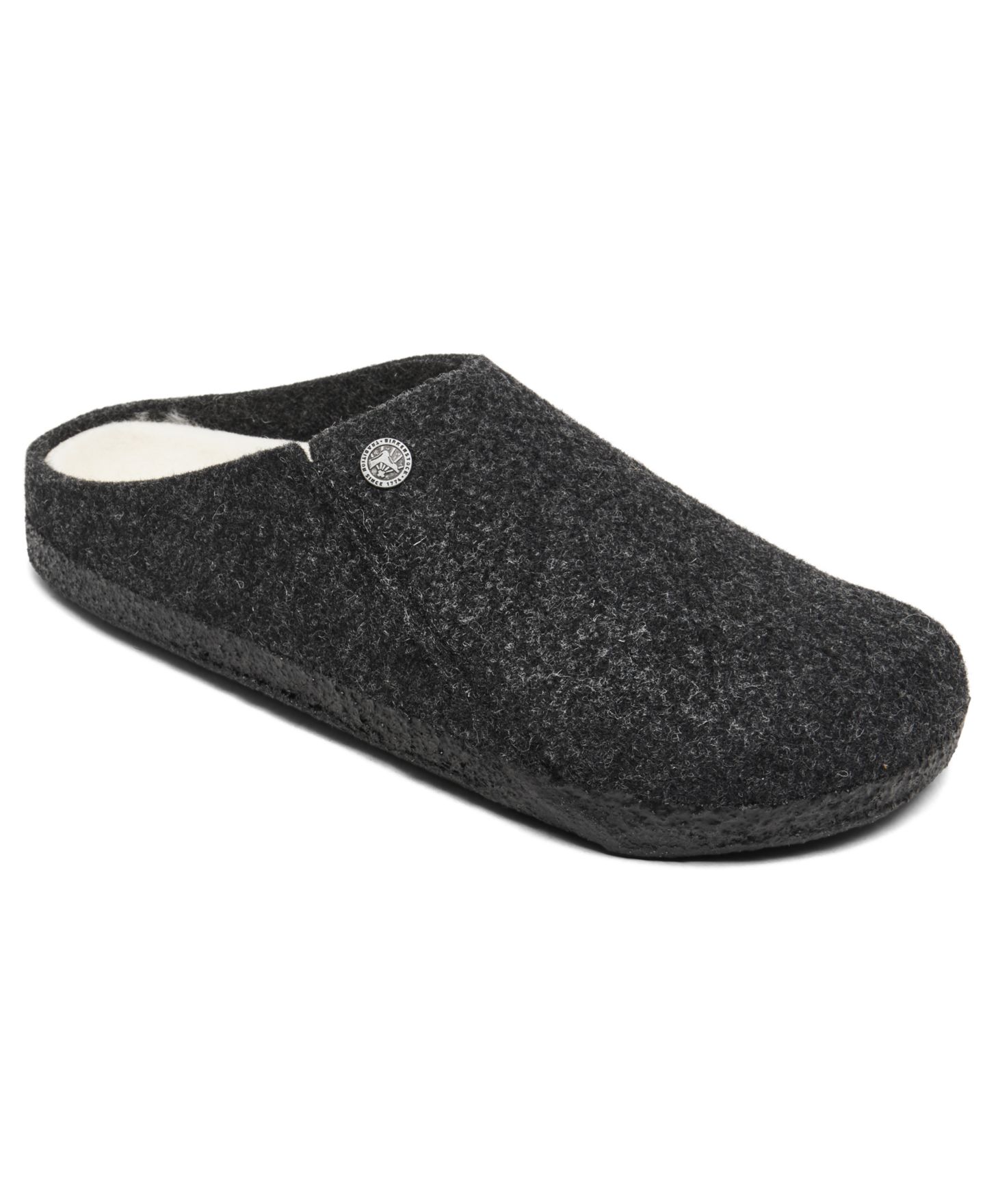 Мужские сабо Birkenstock Zermatt Shearling Clog Slippers, цвет: Серый — фото 1