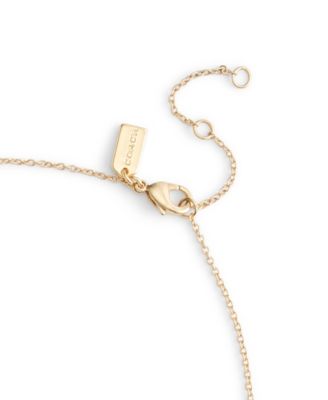 COACH Faux Stone Mini Vintage Charms Signature Bib Necklace 16690₽