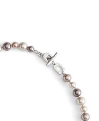 COACH Faux Stone Signature Mixed Cultivated Pearl Collar Necklace 22090₽