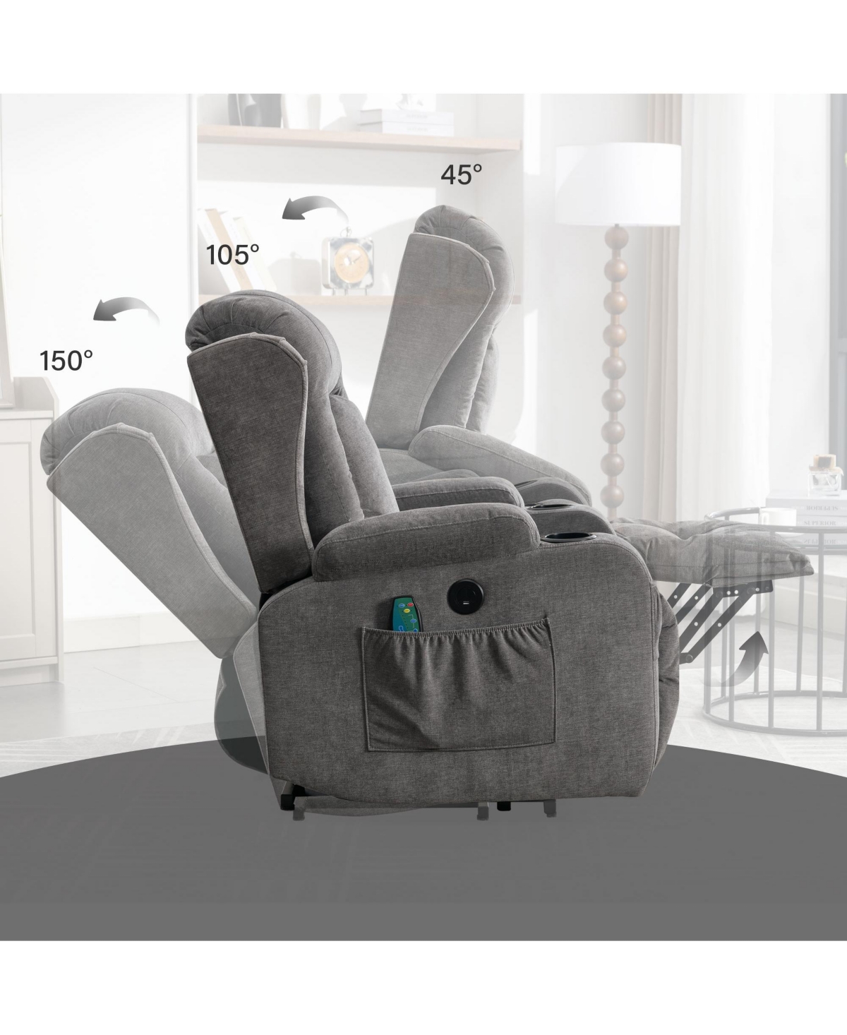 Boyel Living Power Lift Recliner Chair Recliners with Heat and Massage Recliner Chair