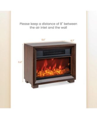 Mini Wooden Space Tabletop Fireplace with Realistic Flame Effect