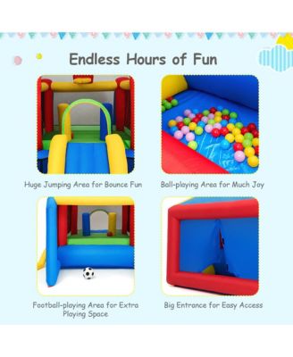 Inflatable Bounce House Kids Slide Jumping Castle with Ball Pit and Dart Board