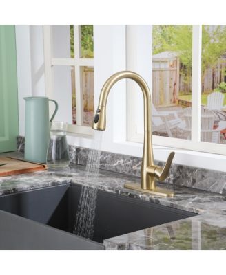 1.8 GPM Pull Down Kitchen Faucet with Deck Plate
