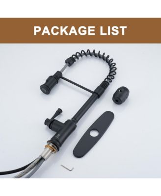 Single-Handle Spring Pull-Down Kitchen Faucet Single Hole Faucet 1.8 GPM