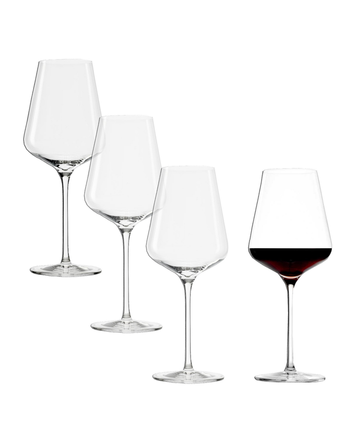 Stolzle Lausitz Quatrophil Bordeaux Glasses, Set Of 4 In Crystal