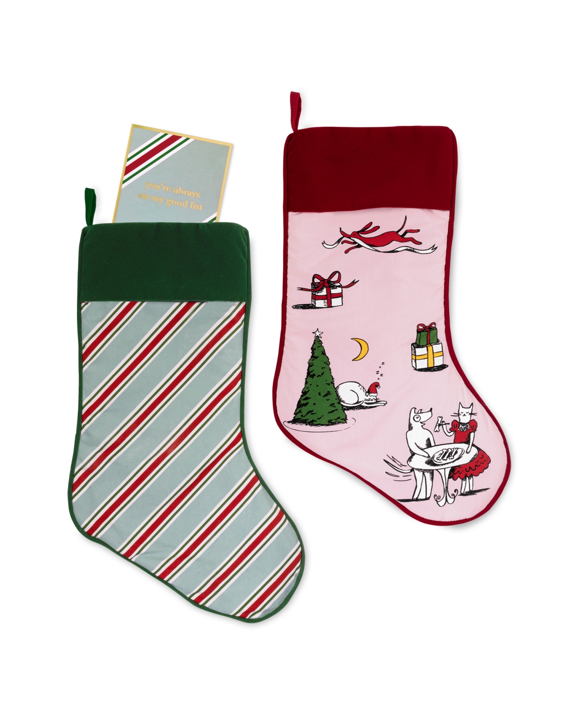 Kate Spade New York Stocking Holiday Decor In Luna Stripe
