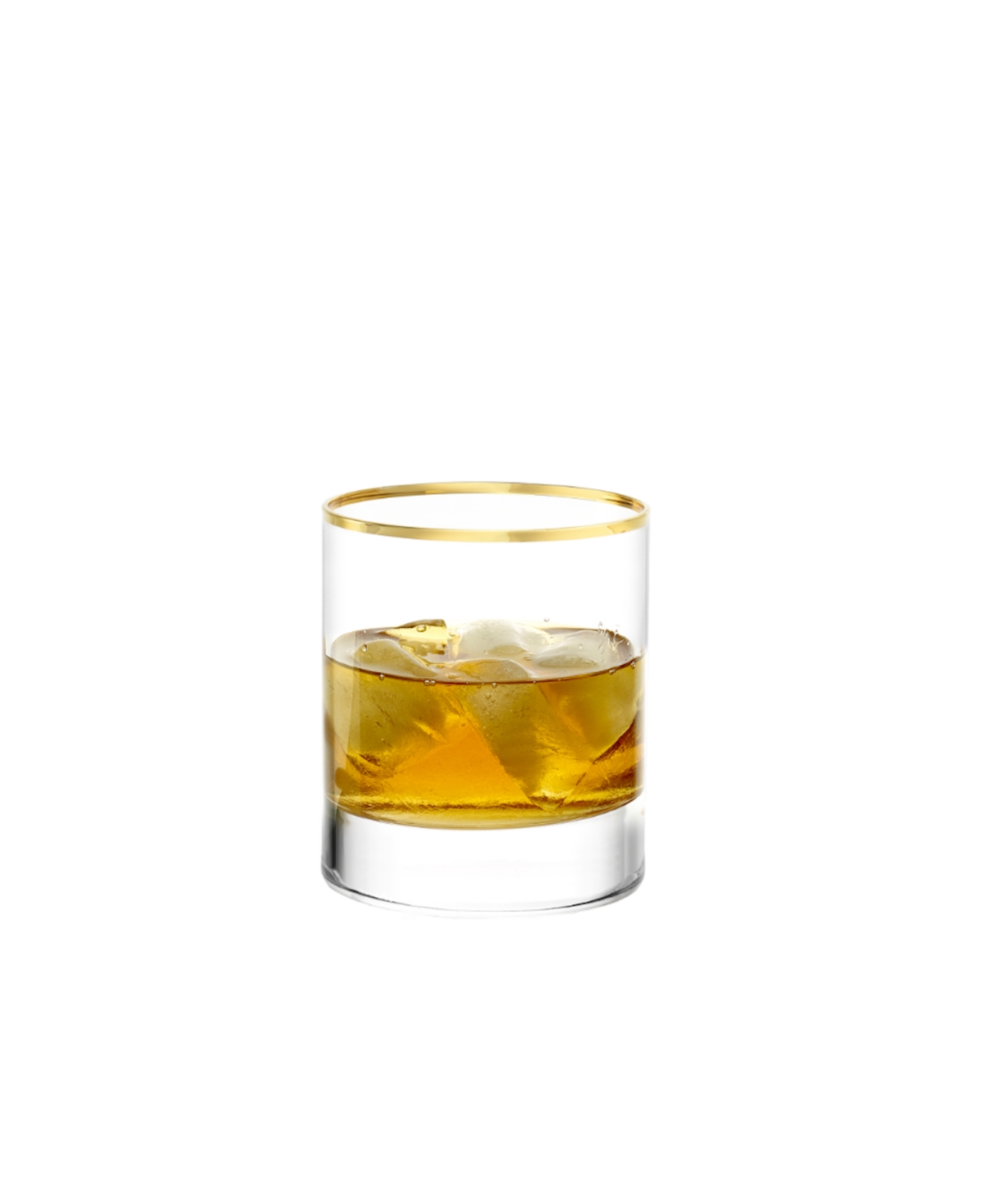 Stolzle Lausitz Cabaret Whiskey Single Old Fashioned Glasses, Set Of 4 In Crystal With Gold Rim