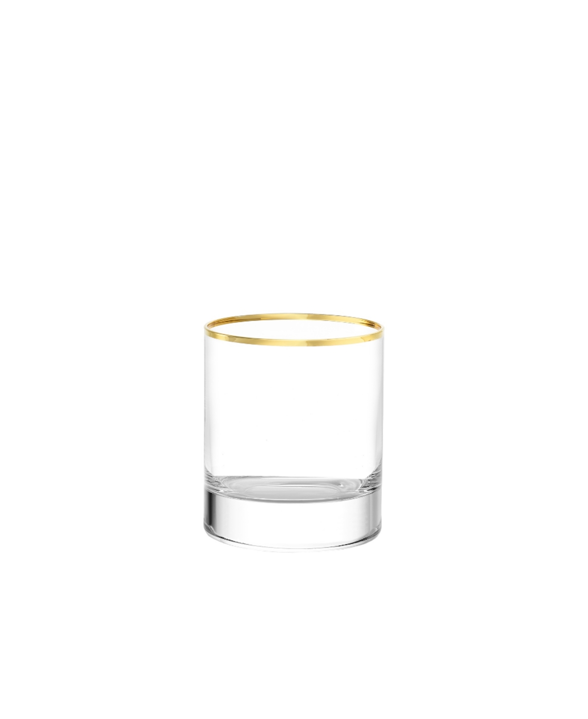 Stolzle Lausitz Cabaret Whiskey Single Old Fashioned Glasses, Set Of 4 In Crystal With Gold Rim