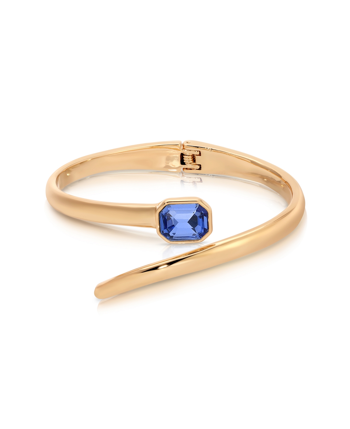 Ettika Deco Crystal Hinge Bracelet In Sapphire