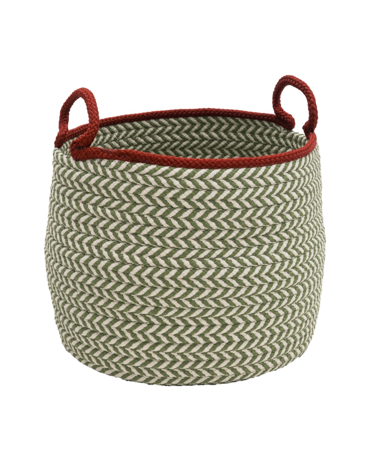 Kringle Christmas Floor Basket - Candycane Red