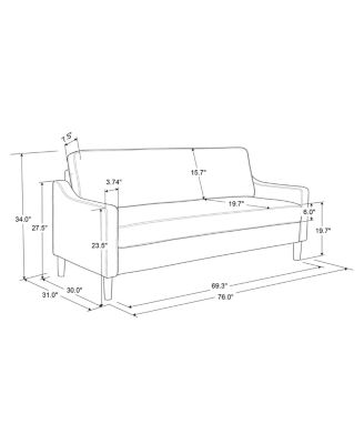 76" Polyester Savona Sofa