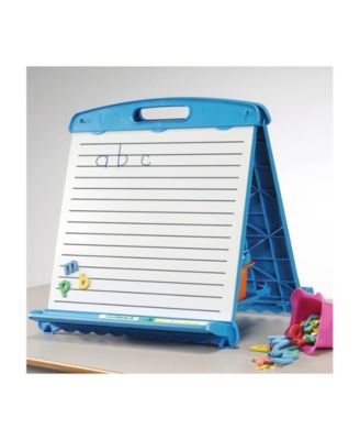 Tabletop Easel with Dry Erase Boards, Pocket Chart, and Storage Tubs