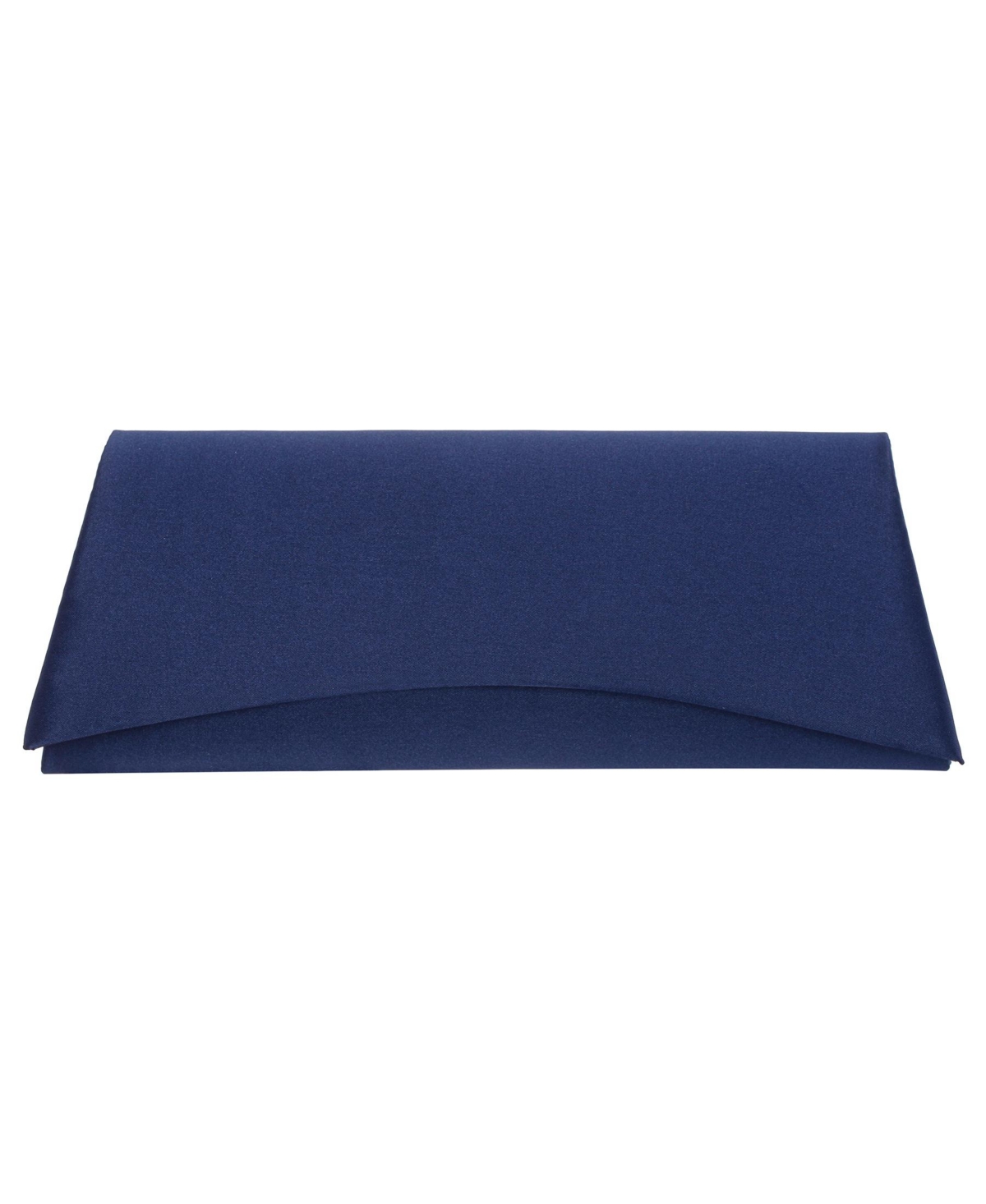 Nina Curved Flap Slim Magnetic Clutch In Navy