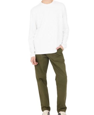 Men's Long Sleeve Tonal Peony Jacquard Crew Shirt