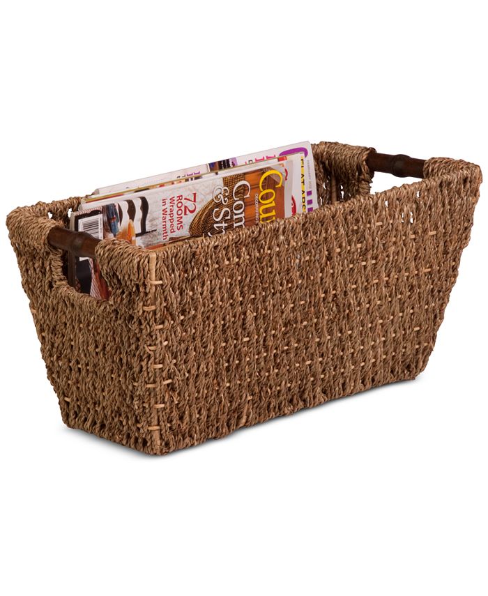 Honey Can Do HoneyCanDo Medium Seagrass Basket with Handles Macy's