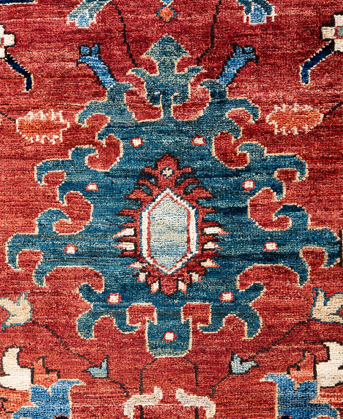 Adorn Hand Woven Rugs Serapi M1999 2'10"x9'9" Runner Area Rug In Red
