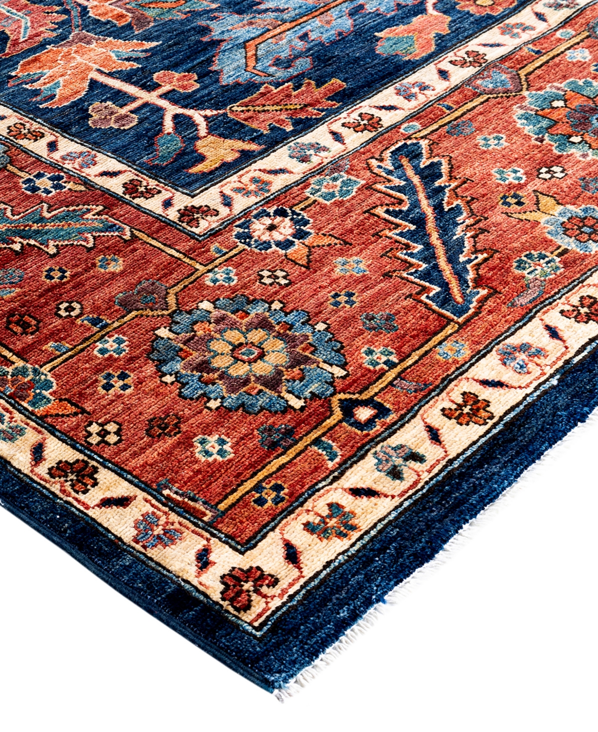 Adorn Hand Woven Rugs Serapi M1999 8'11"x11'9" Area Rug In Blue