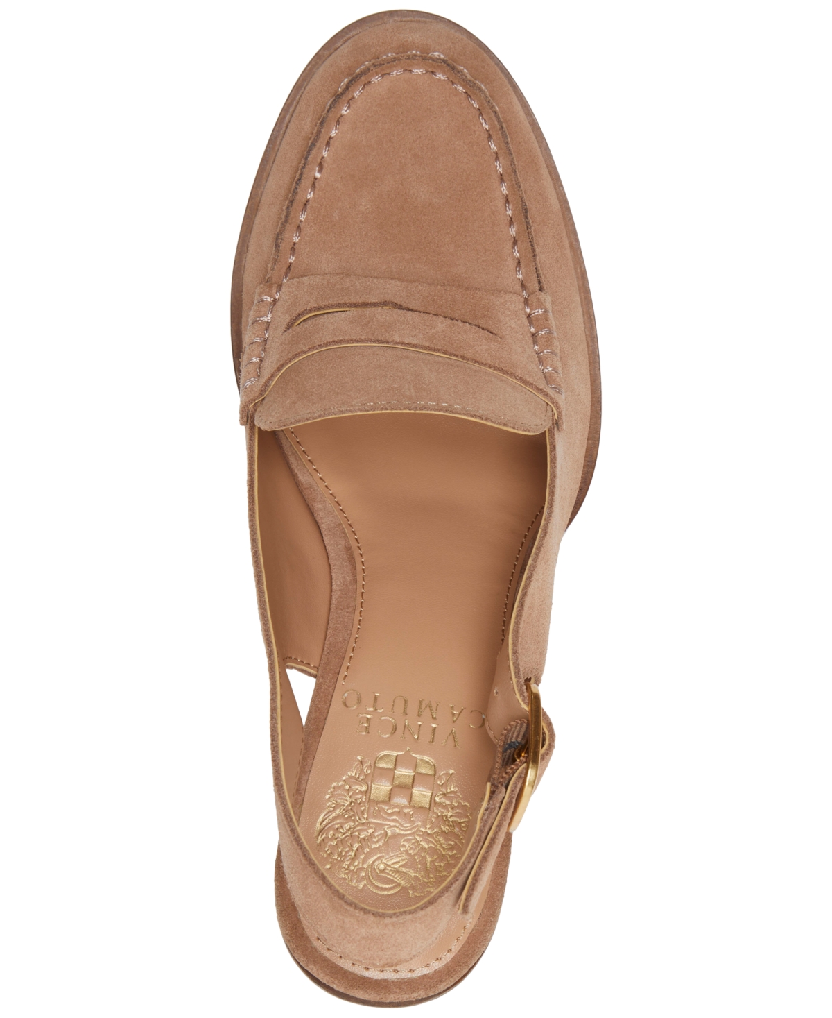 Vince Camuto Women's Gemma Slingback Loafer Pumps In Spiced Almond Suede