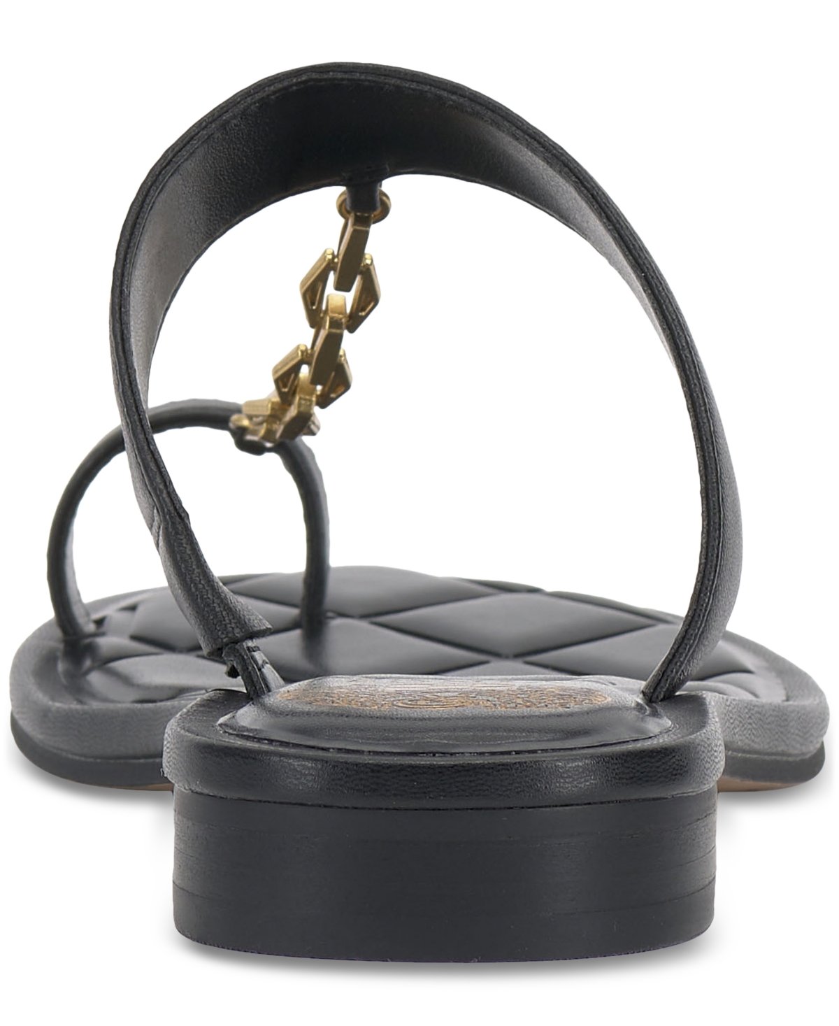 Vince Camuto Lexie Toe Loop Sandal In Black Leather