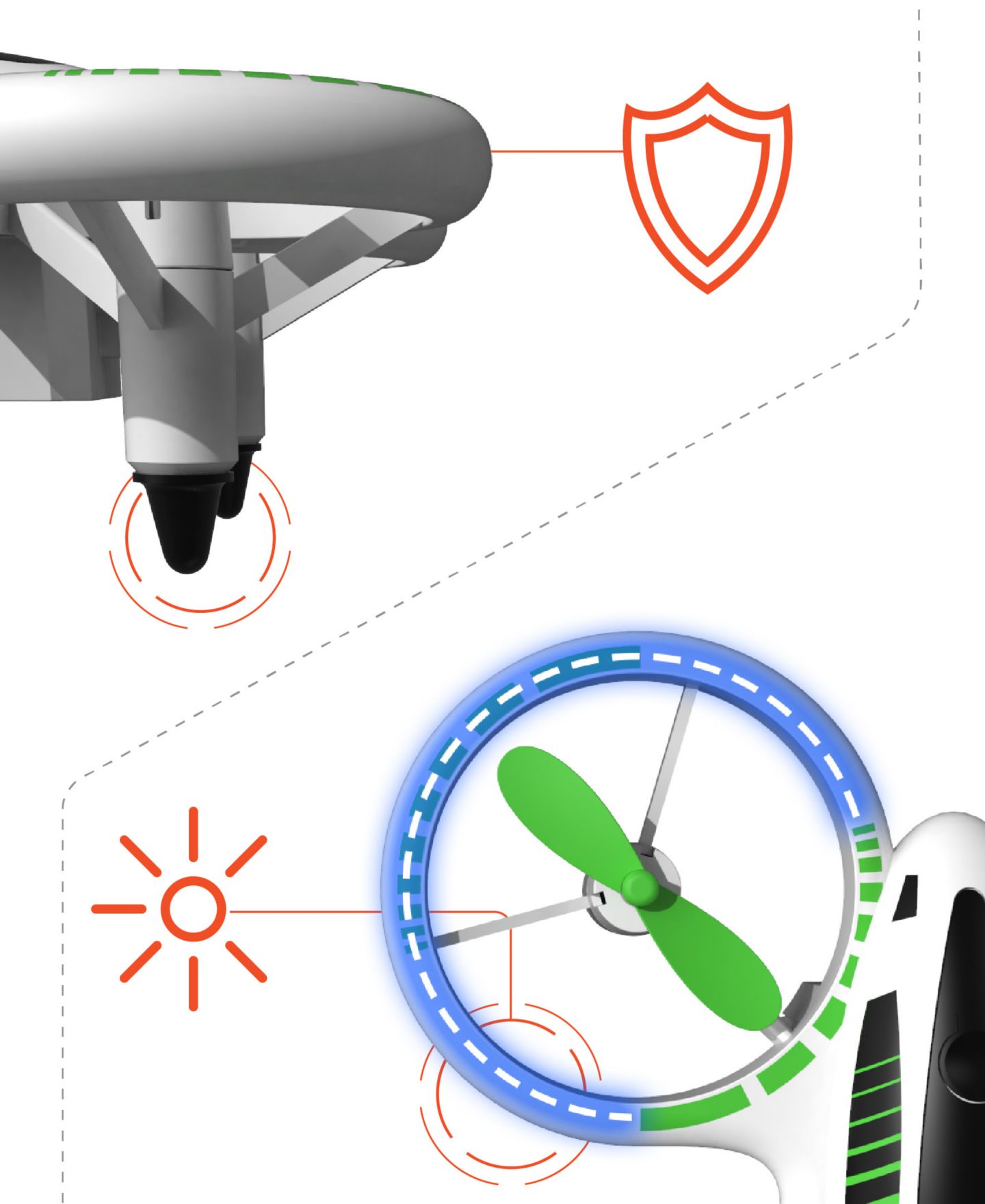 Детская игрушка Sharper Image Glow Up LED Lights Stunt Drone — фото 5