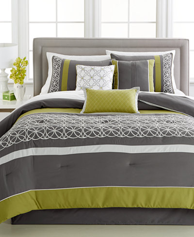CLOSEOUT! Lawrence 7-Pc. Queen Comforter Set