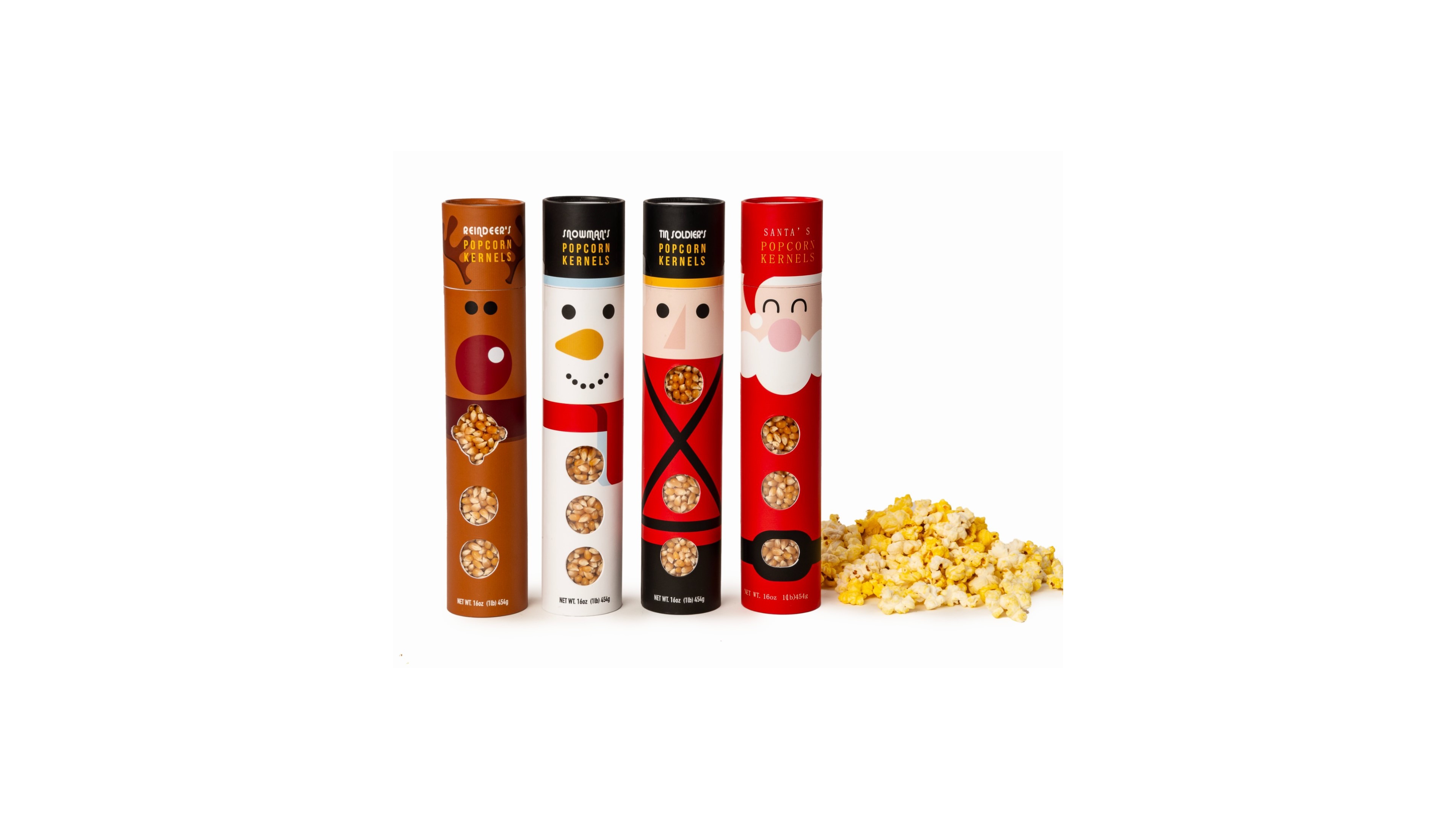 Wabash Valley Farms Christmas Classic Popcorn Collection, 4 Piece