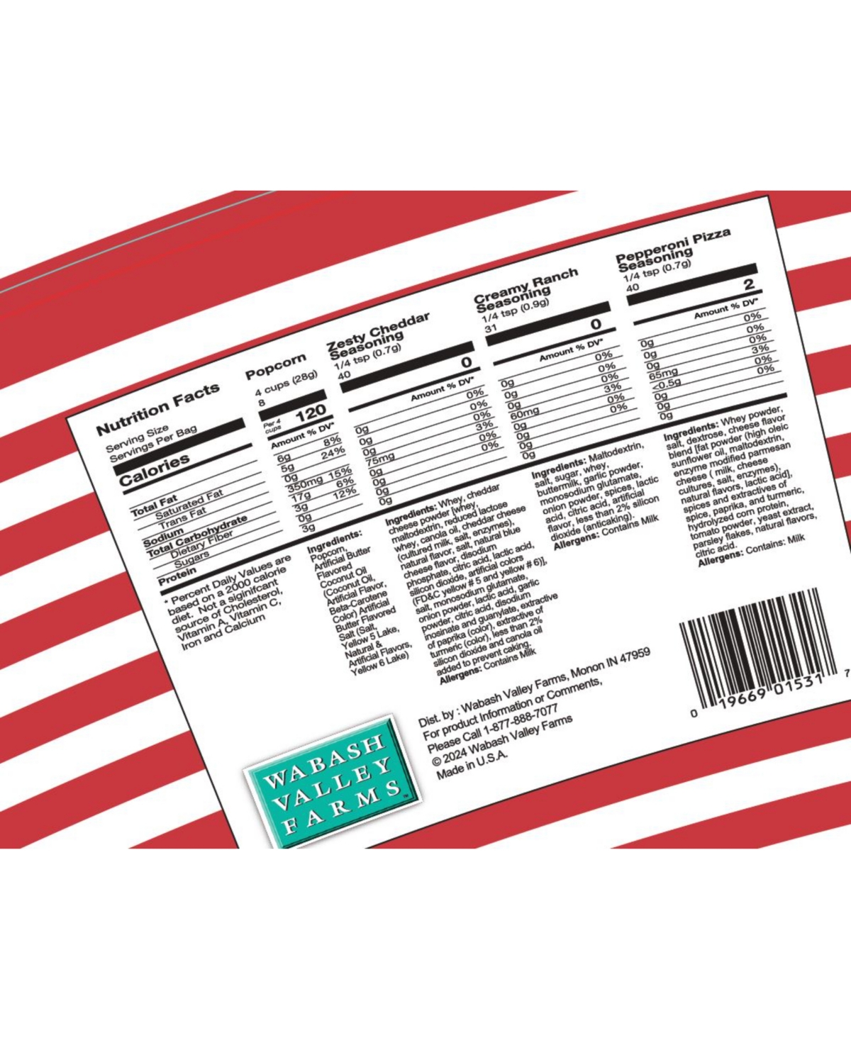 Wabash Valley Farms The Ultimate Movie Night Popcorn Bar Gift Set, 8 Piece In No Color