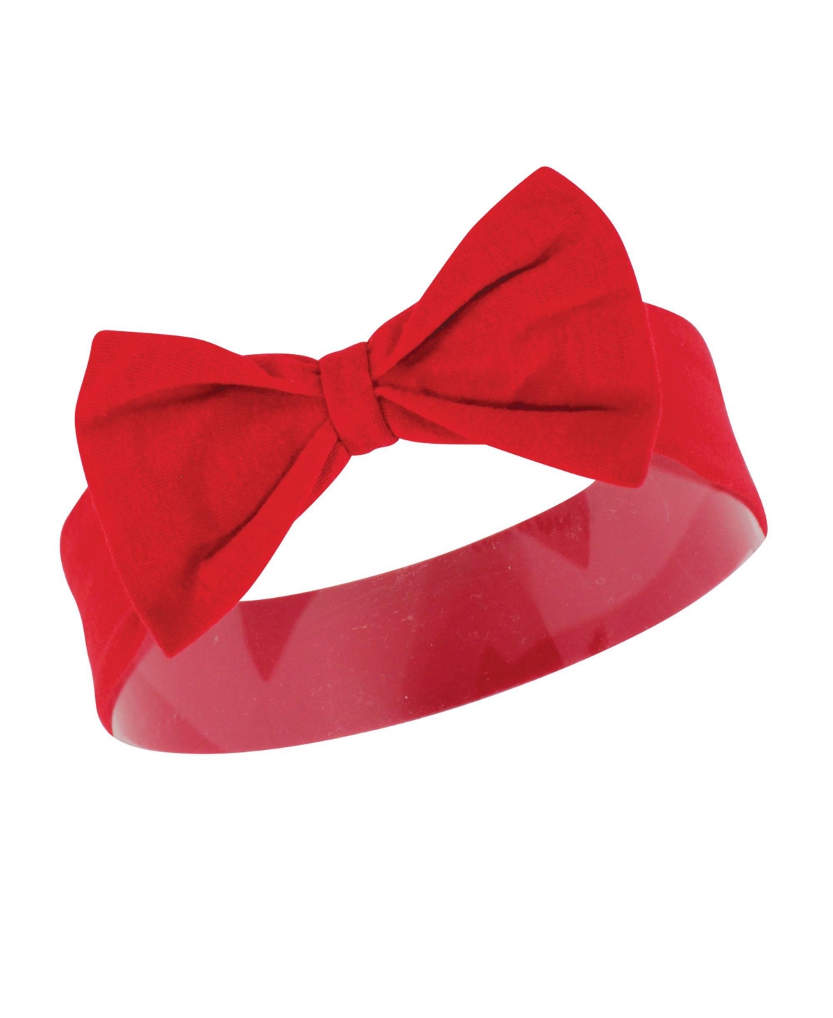 Hudson Baby Infant Girl Cotton Bib and Headband, 0-6 months - Apple