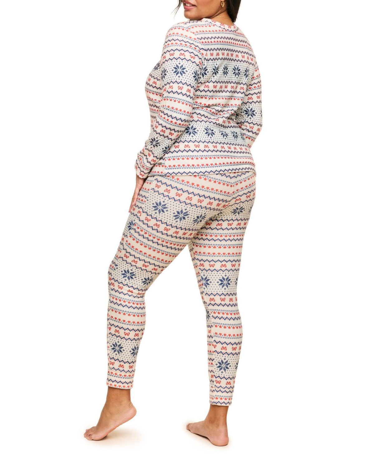 Adore Me Plus Size Janise Pajama Long Sleeve Top & Leggings Set