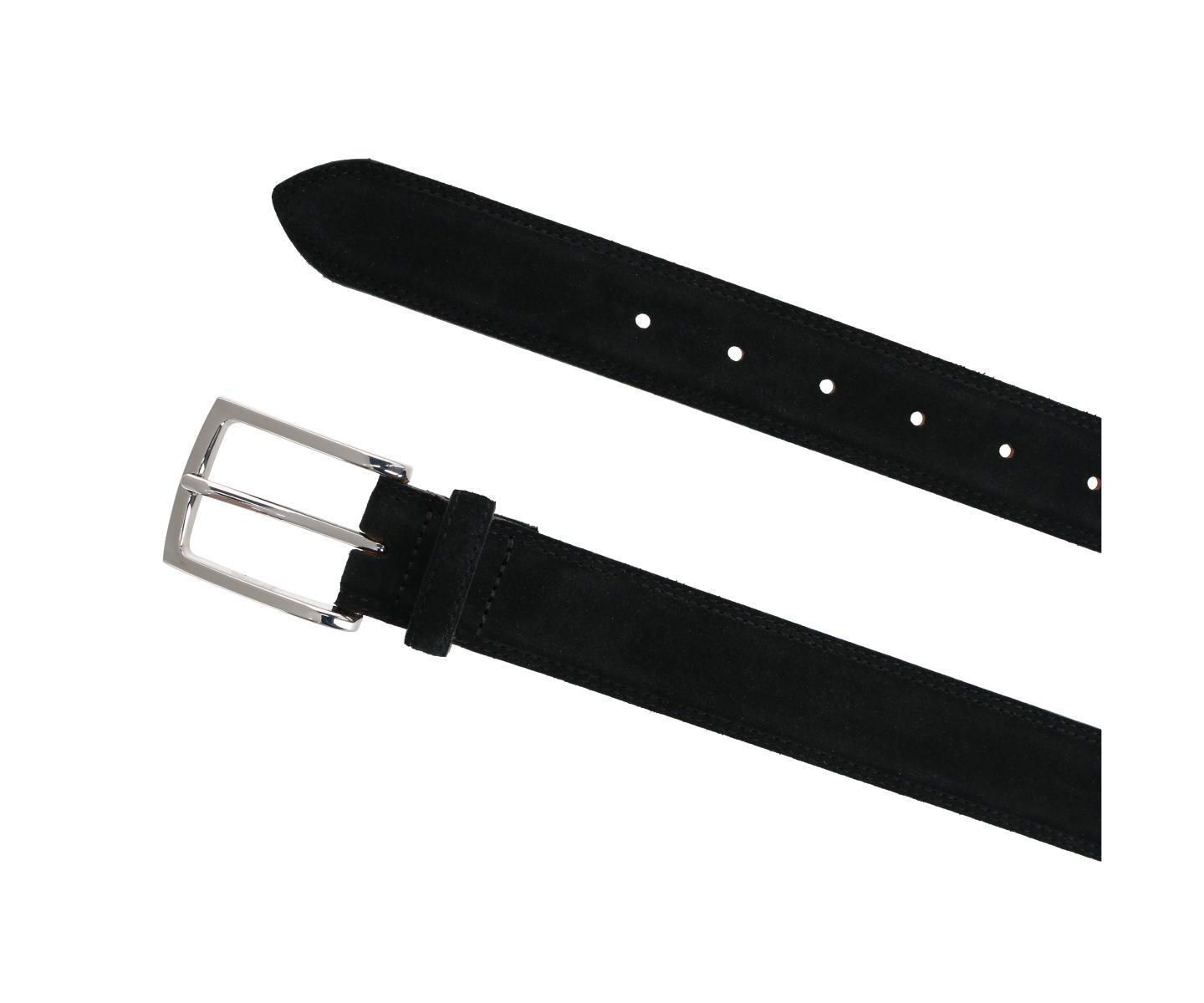 Мужской ремень TRAFALGAR Armando Italian Suede 35mm Feathered Edge Belt, цвет: Чёрный — фото 2