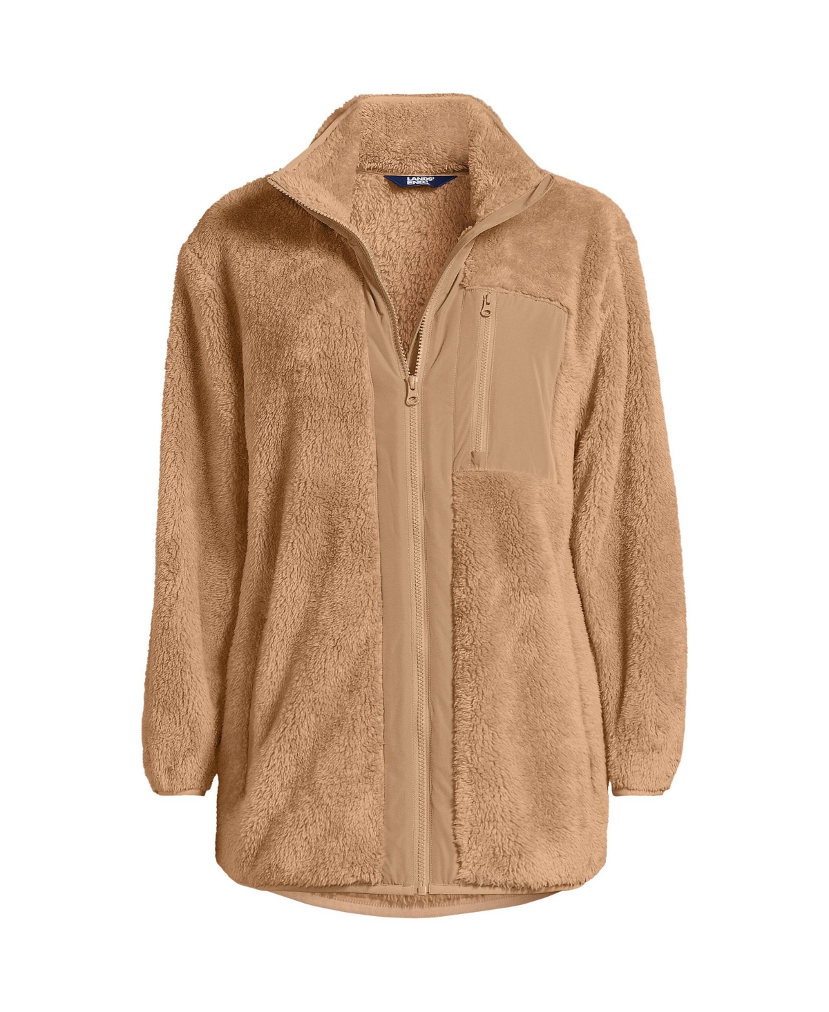 Lands' End Plus Size Full Zip Cozy High Pile Fleece Jacket