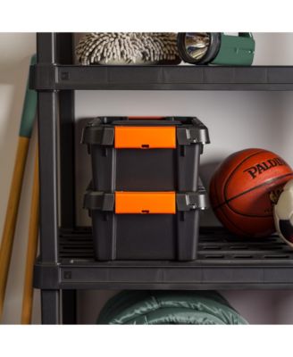 3 Gal. Plastic Storage Bins with Lids, Latching Totes, Heavy Duty Containers