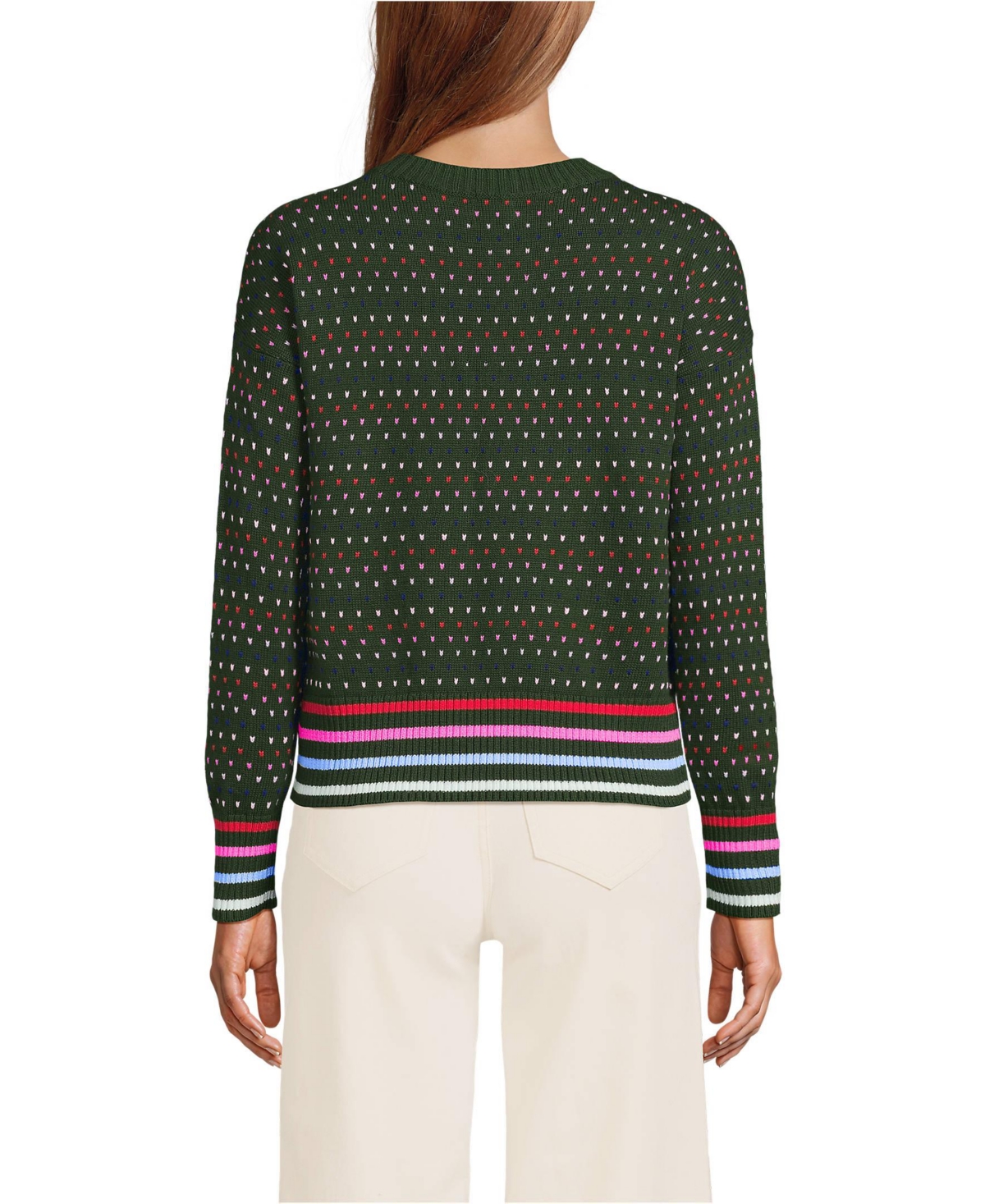 Lands' End Women's Drifter Easy Fit Crew Neck Sweater