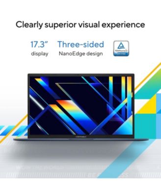 Vivobook 17 17.3" Daily Traditional Laptop Intel Core i3 1215U 4GB RAM Intel UHD Graphics 128GB SSD Storage Windows 11 Home FHD 60Hz