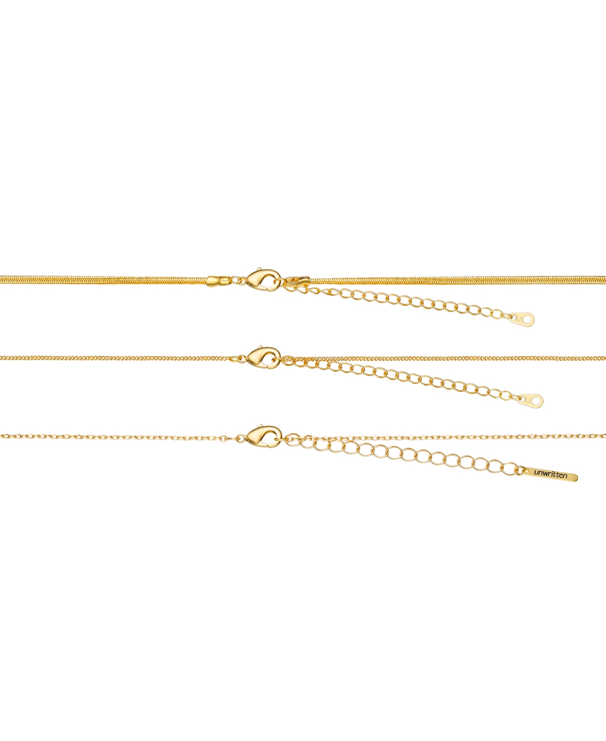 Unwritten Malachite Clover And Cubic Zirconia Bezel Layered Necklace Set In Gold