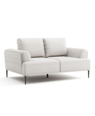 65" Orlandi Chenille 2-Seater Flared Arm Loveseat