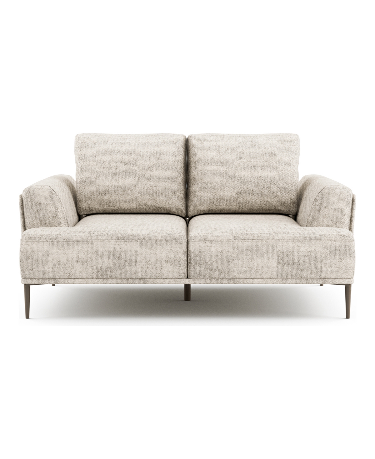 Furniture Of America 65" Orlandi Chenille 2-seater Flared Arm Loveseat In Light Brown