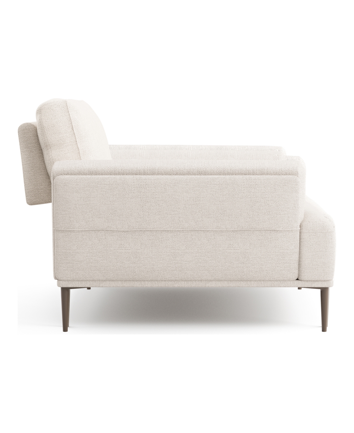 Furniture Of America 65" Orlandi Chenille 2-seater Flared Arm Loveseat In Linen White