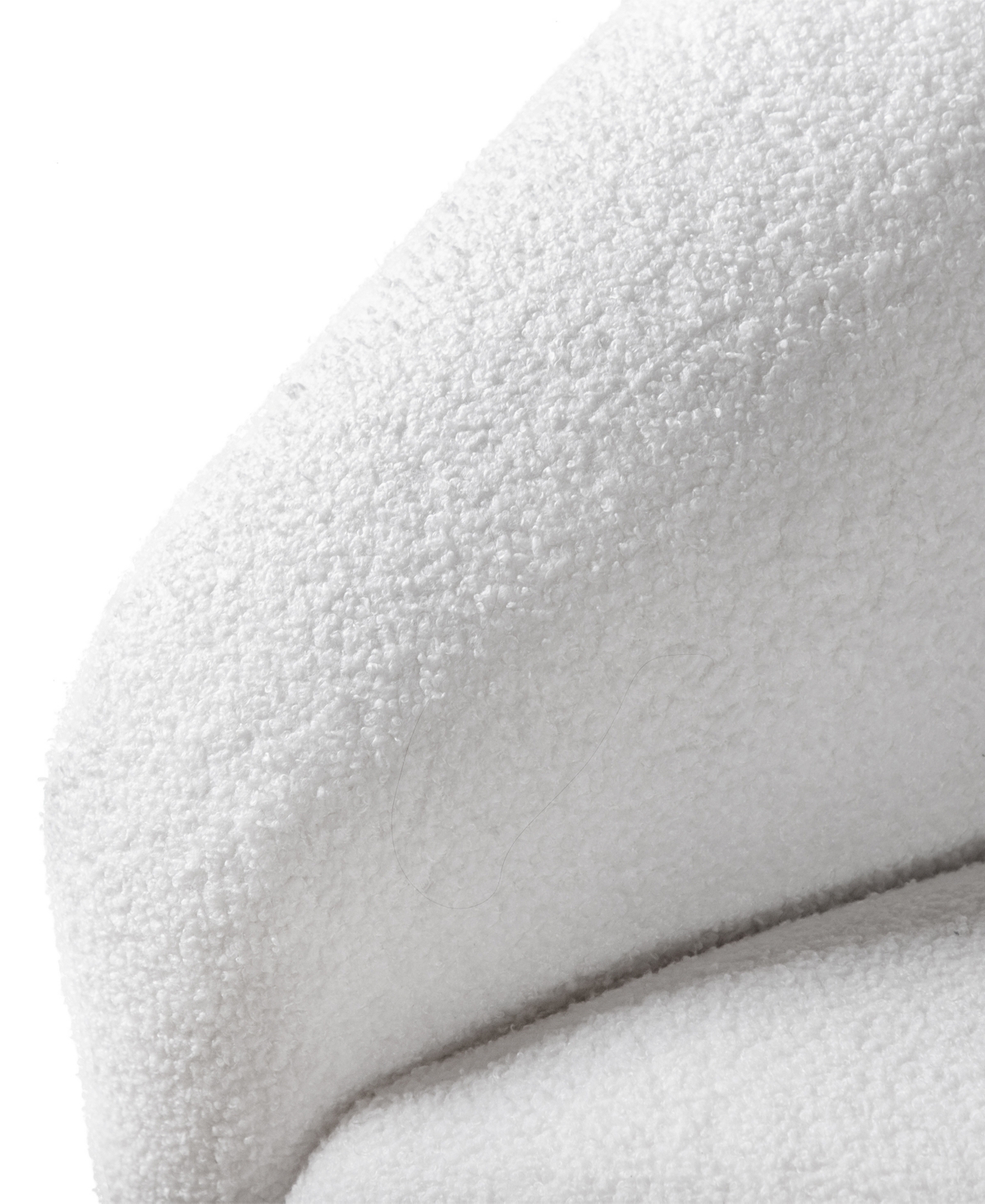 Furniture Of America 42" Waxley Chemille Sloped Arm Chair In White