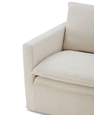 84" Linen Maddy Narrow Track Arm Sofa