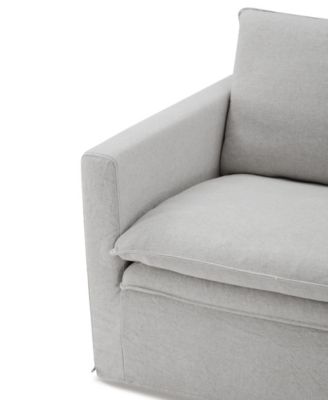 68" Linen Maddy 2-Seater Narrow Track Arm Loveseat