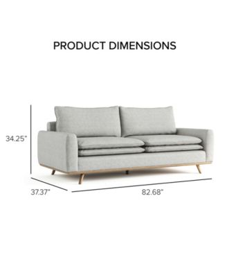 83" Kasi Cotton Round Arm Sofa
