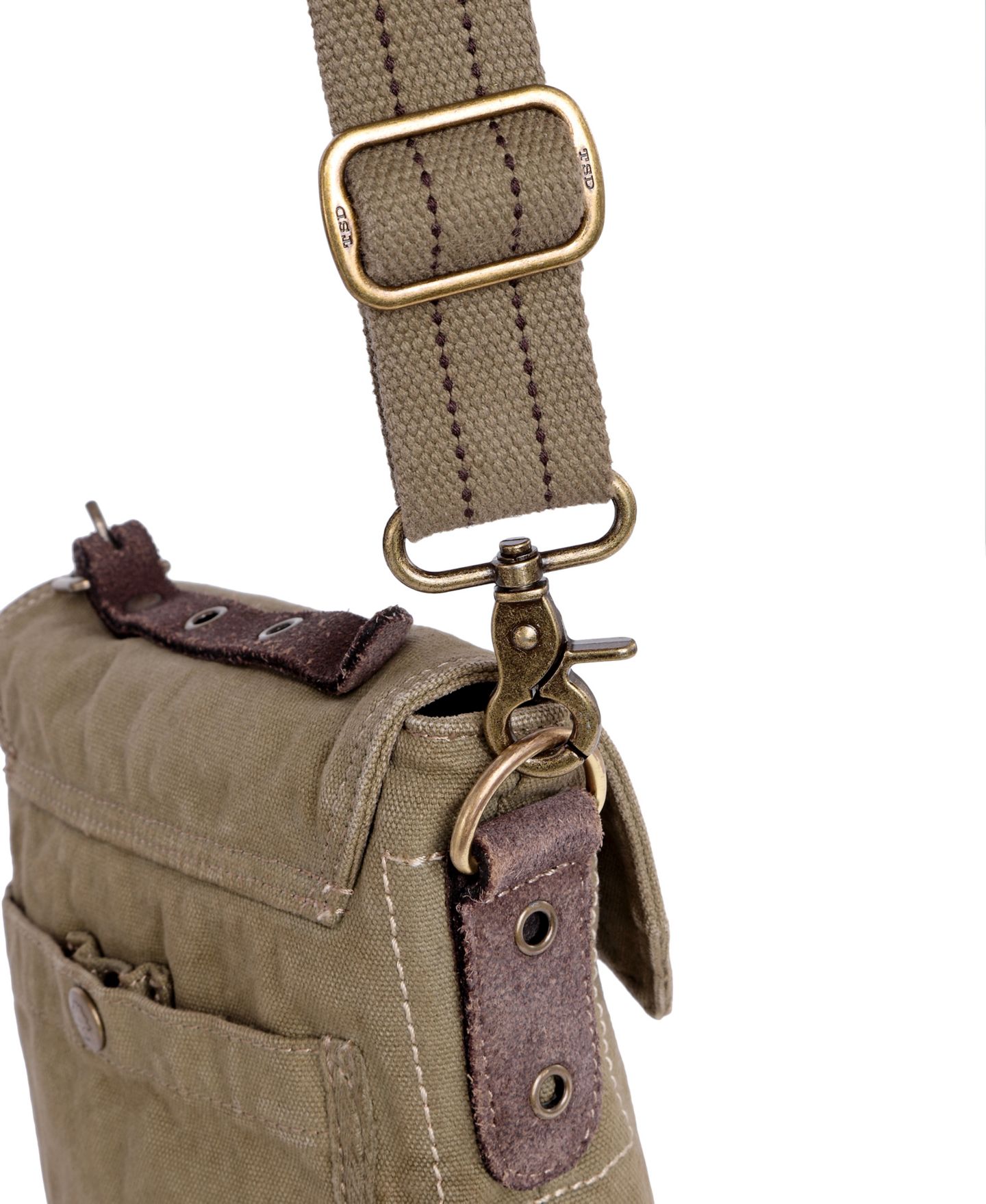 Женская сумка TSD BRAND Coastal Canvas Crossbody, цвет: Оливковый — фото 10