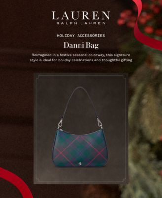 Lauren Ralph Lauren Women's Crosshatch Leather Medium Danni Shoulder Bag