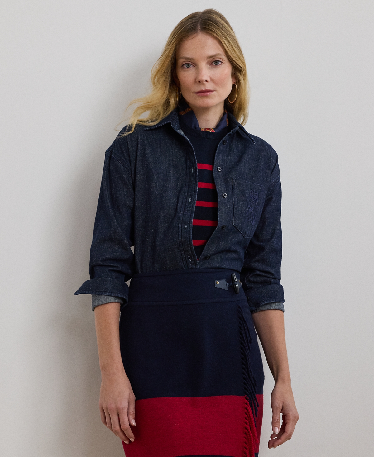 Ralph Lauren Relaxed Fit Denim Shirt In Rinse Wash