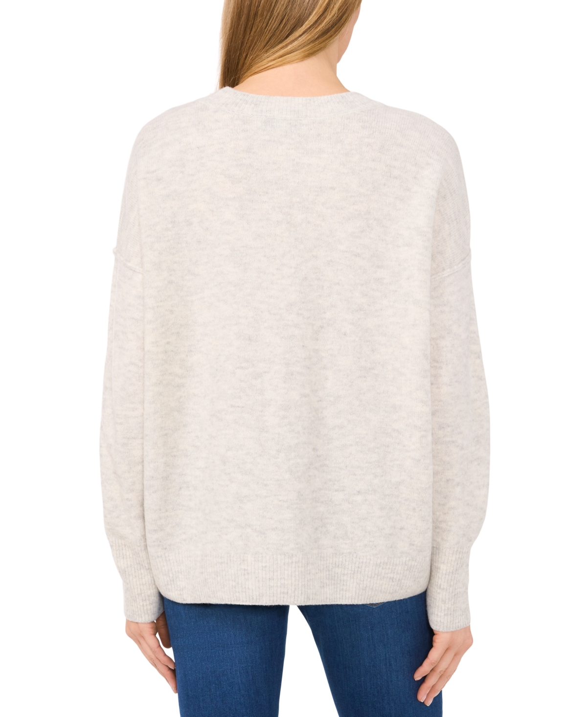 CeCe Women's Snowflake Intarsia Long-Sleeve Sweater