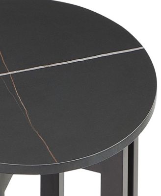 Emila 24" Round Sintered Stone Mix and Match End Table